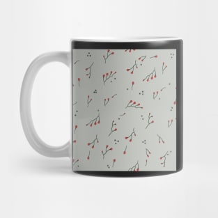 Winter Berries and Dots pattern Mug